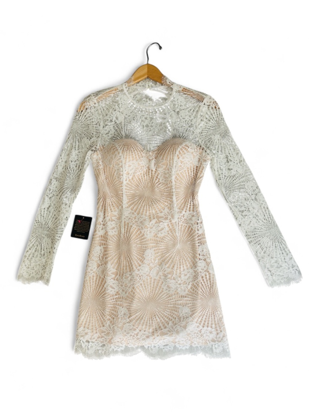 👗 Bebe The Jessica Floral Lace Cut Out Dress Vintage 2 NWT - Picture 3 of 13